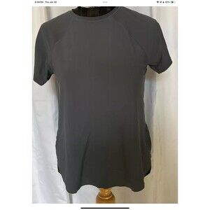 Athleta Womans XXS Gray Workout Short Sleeve Top/Blouse